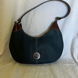 Dooney Bourke navy blue hobo bag.